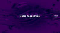 Music Notes Youtube Channel Art Banner template