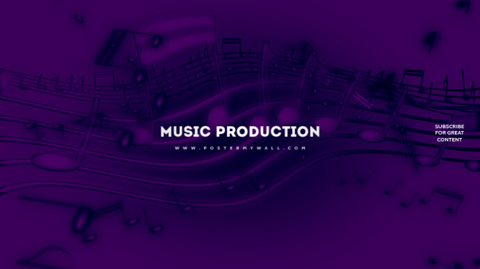 Music Notes Youtube Channel Art Banner Isithombe Sekhava Yeshaneli ye-YouTube template