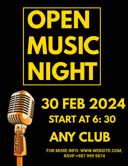 music open night flyers Template | PosterMyWall
