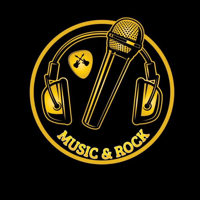Music or rock Gold Transparent Logo,rap logo, Template | PosterMyWall