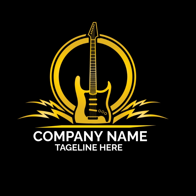 Music or rock Gold Transparent Logo,rap logo, Logotyp template