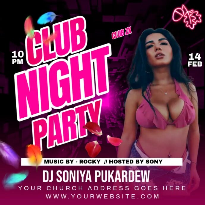 music party, Instagram 帖子 template