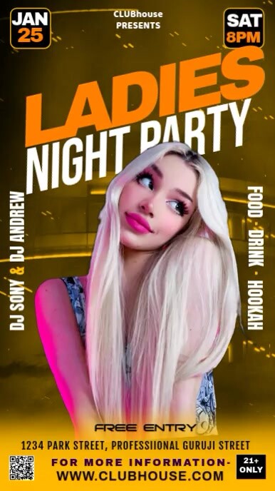 music party, Instagram Story template