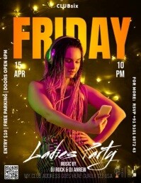 music party, Volantino (US Letter) template