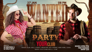 Music Party, wanted party Blog Header template