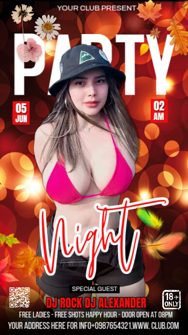 music party, Instagram Story template
