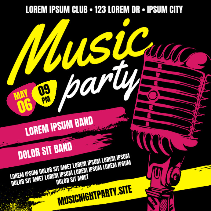 Copy of MUSIC PARTY BANNER PosterMyWall