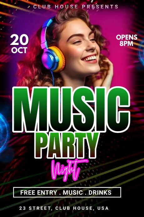 Music party Template | PosterMyWall