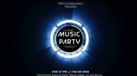 music party Pantalla Digital (16:9) template