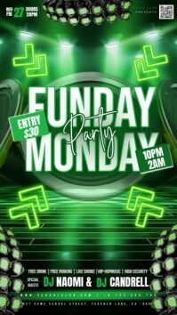 Green Club Party Event Instagram Story Template