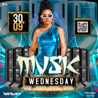 Music Party Event Night Ad Design Template Квадрат (1 : 1)