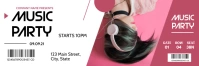 music party event ticket template Banner 2' × 6'