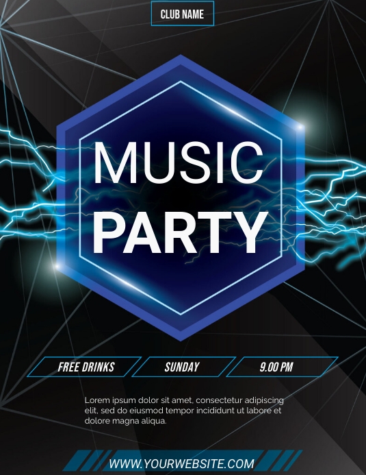 MUSIC PARTY FLAYER TEMPLATE Flyer (US Letter)