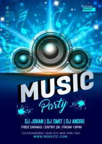 Music party Flyer A3 template