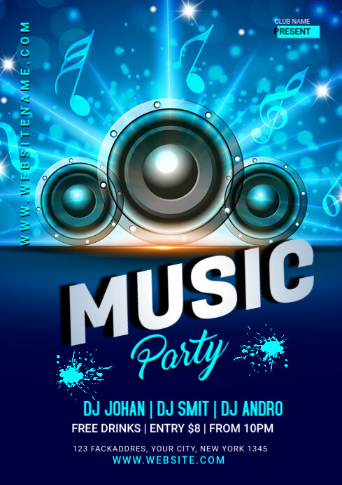 Music party Flyer A3 template