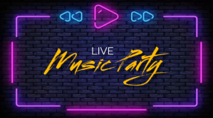 music party flyer YouTube-miniature template