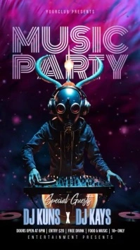 Music Party IG Story Video Instagram Reel template