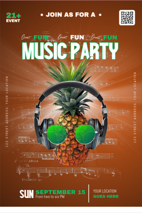 Music Party Poster Template | PosterMyWall