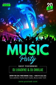 Music Party Poster Template | PosterMyWall