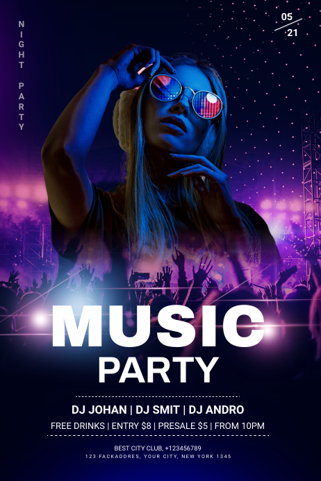 Music party Poster Template | PosterMyWall