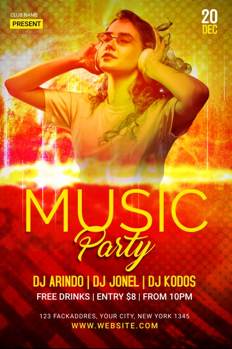 Music party Poster Template | PosterMyWall