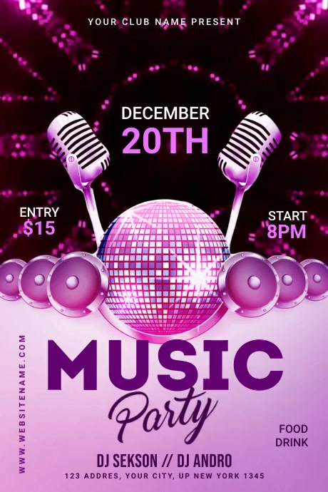 Music Party Poster Template | PosterMyWall