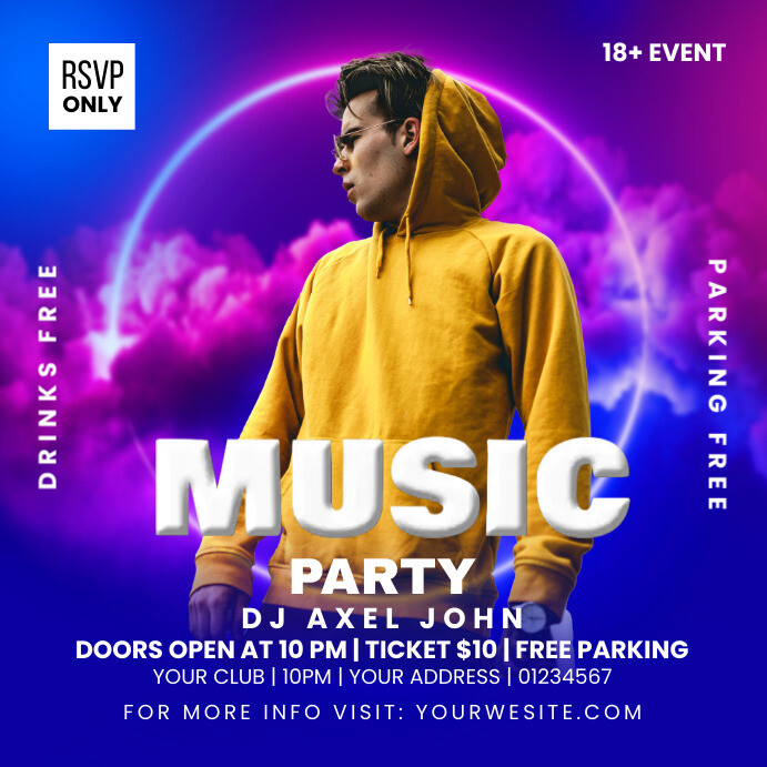 Music Party Poster Template | PosterMyWall