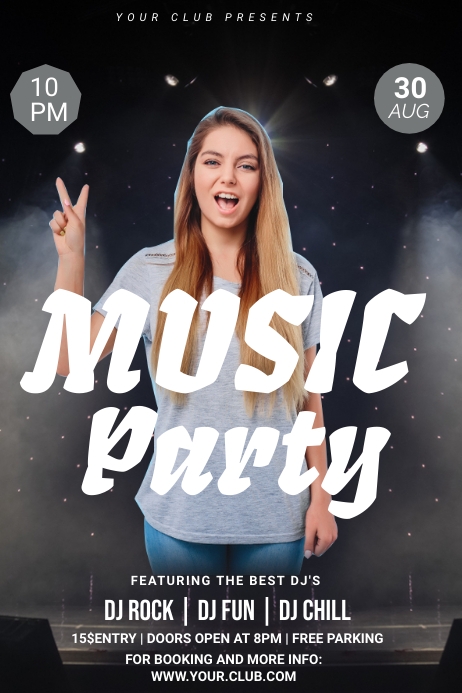 MUSIC PARTY POSTER TEMPLATE | PosterMyWall