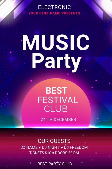 Copy of MUSIC PARTY POSTER TEMPLATE | PosterMyWall