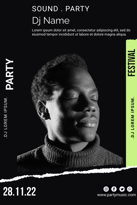MUSIC PARTY POSTER TEMPLATE | PosterMyWall