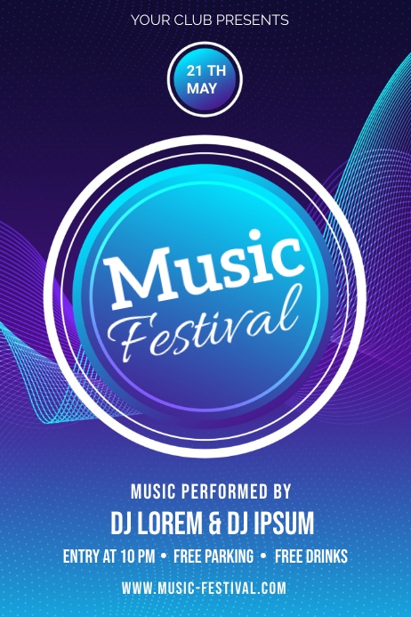 MUSIC PARTY POSTER TEMPLATE | PosterMyWall