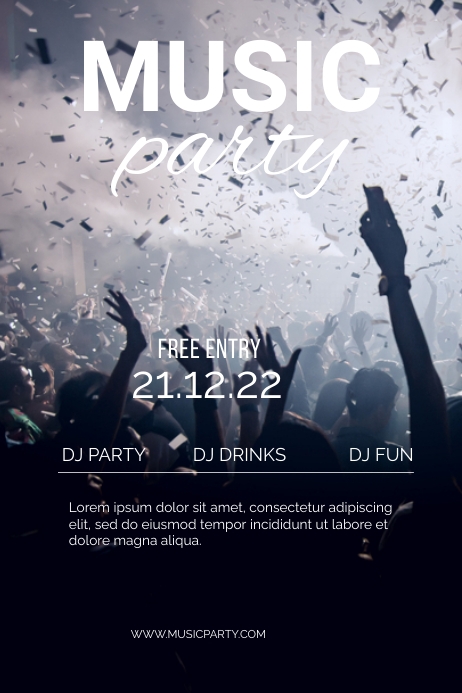 MUSIC PARTY POSTER TEMPLATE | PosterMyWall
