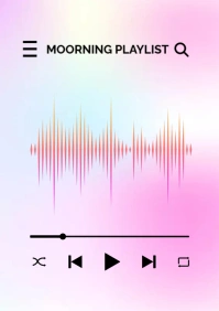 music playlist A2 template