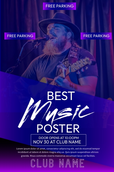Music Poster Ads Template | PosterMyWall