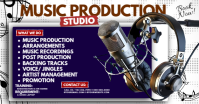Music Production Studio Poster Design Gambar Bersama Facebook template