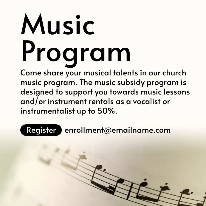 Copy of music program flyer template | PosterMyWall