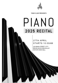 music recital A3 template