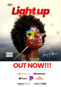 Music Release Announcement Flyer A4 template