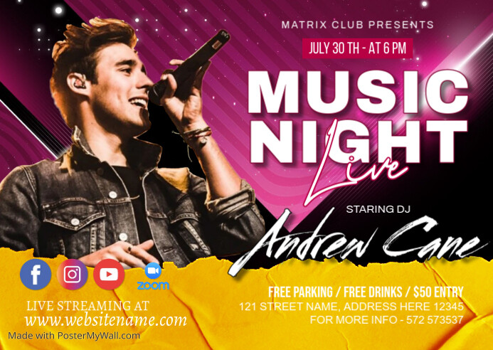 MUSIC SHOW Template | PosterMyWall