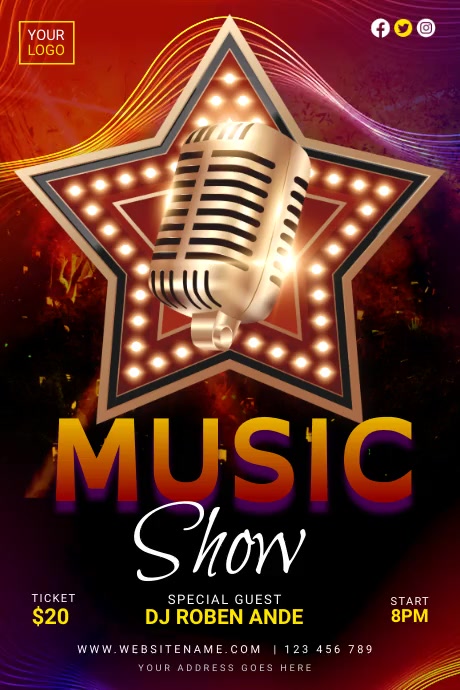 Music Show template | PosterMyWall