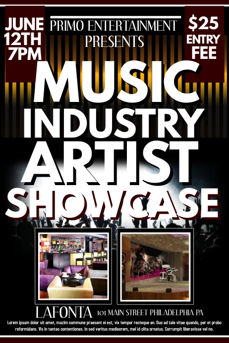 music showcase Plakkaat template