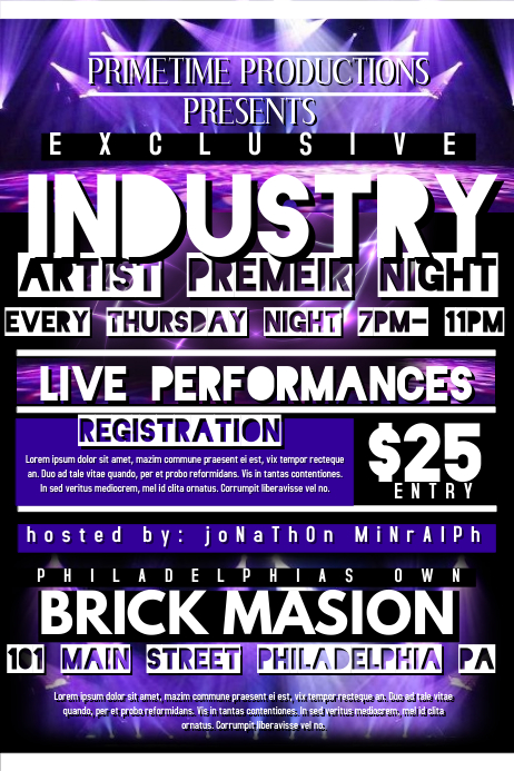 Music Showcase Template | PosterMyWall