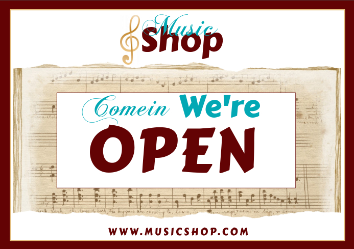 Music Store Schedule Template Postermywall