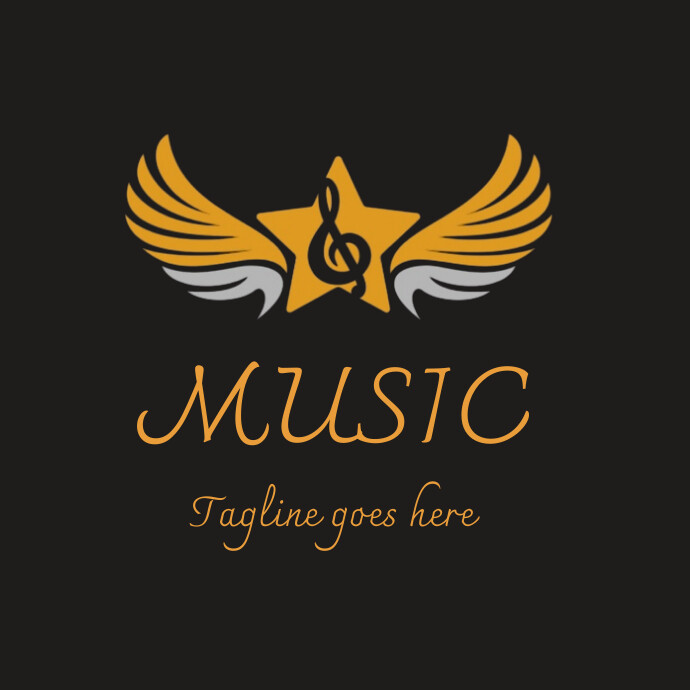 Music studio logo design, brand free logos ad template