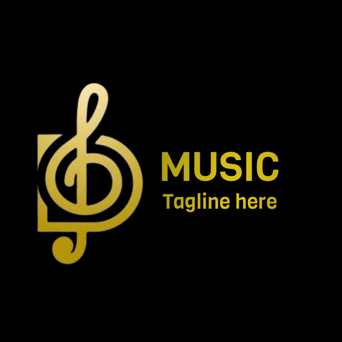 Music studio logo design, brand free logos ad template