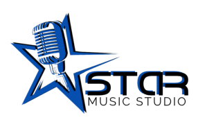 Music studio logo design Etichetta template