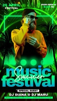 Music Summer Festival Instagram-Story template