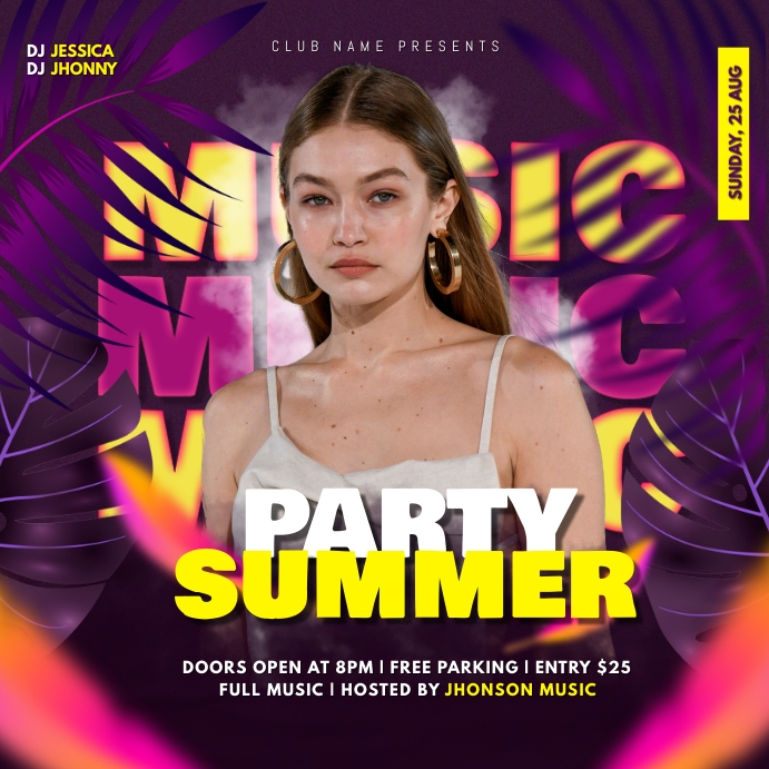 Copy of Music Summer Party PosterMyWall