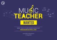 Music Teacher Wanted Cartolina template