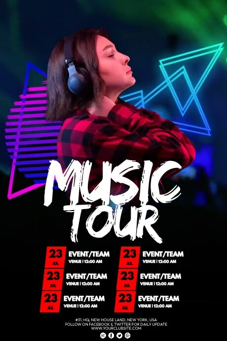 Music Tour Poster template